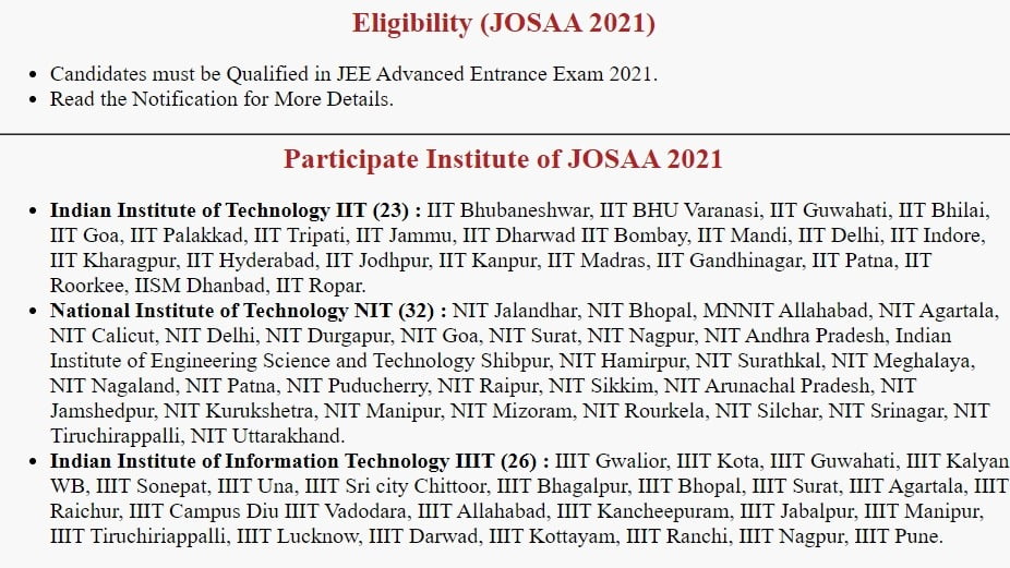 josaa online counselling