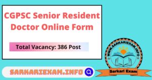 cgpsc senior resident doctor