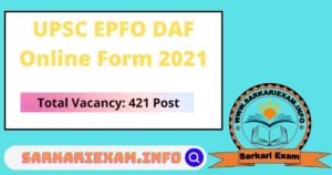 upsc epfo daf