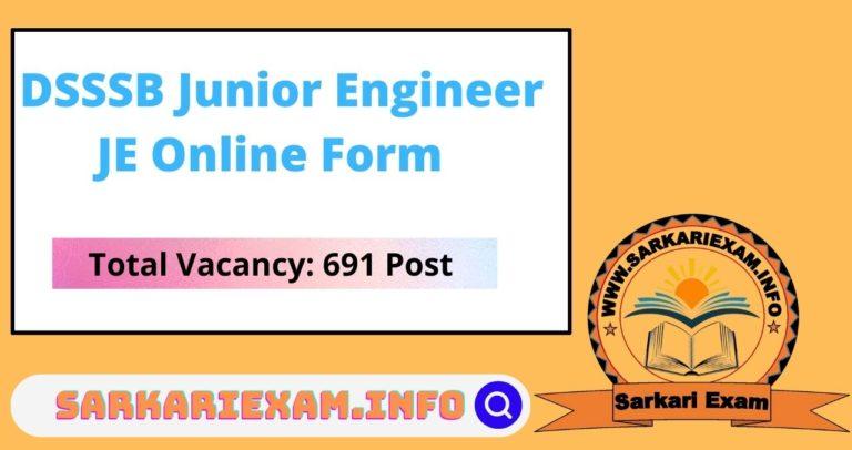 DSSSB Junior Engineer JE