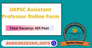 UKPSC Assistant Professor