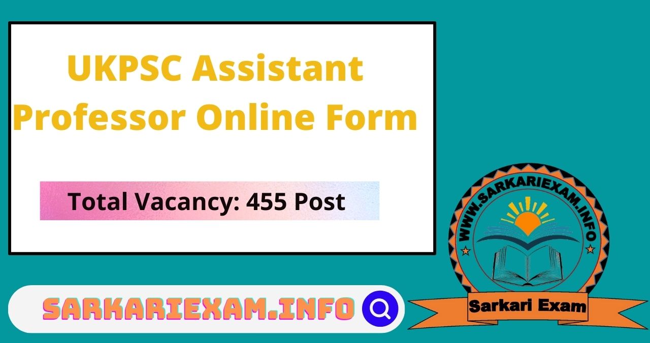 UKPSC Assistant Professor