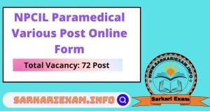 npcil paramedical