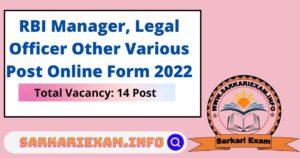 rbi manager legal officer