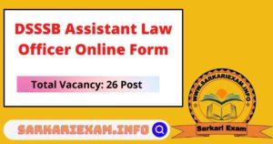 DSSSB Assistant Law Officer