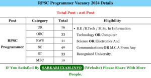 RPSC Programmer 2024