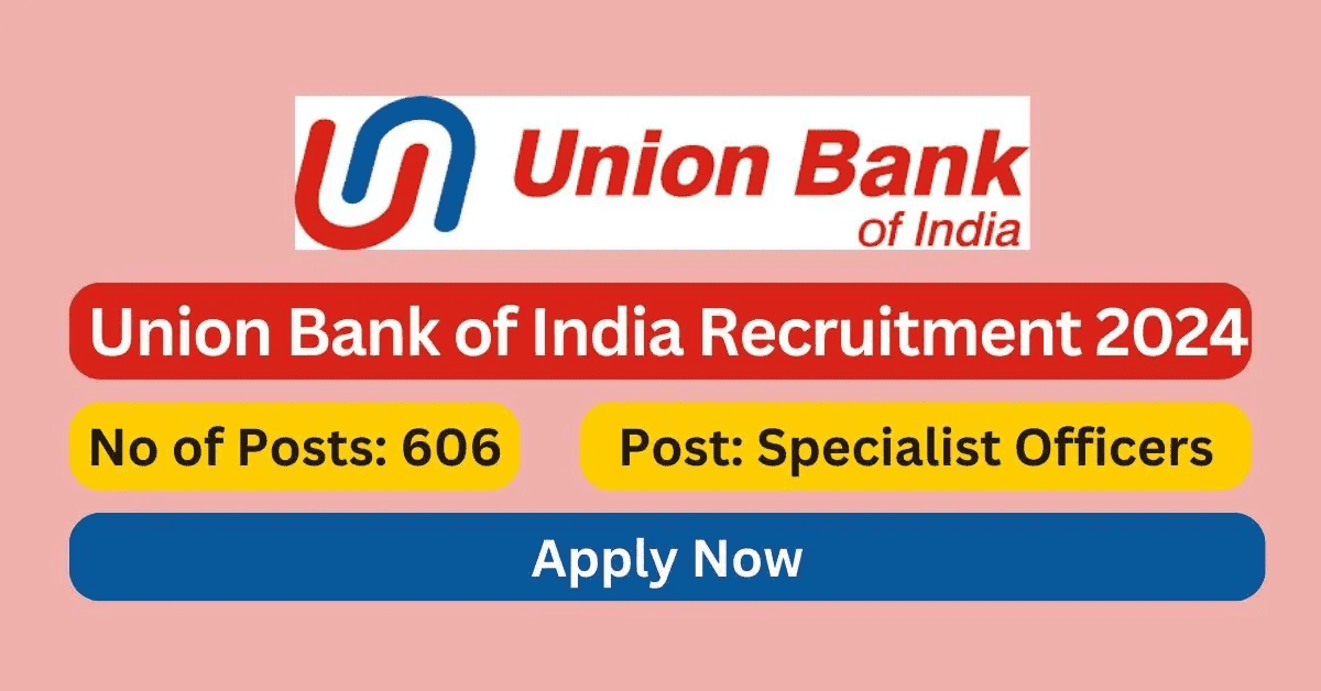 Union Bank of India Specialist Officer SO Online Form 2024
