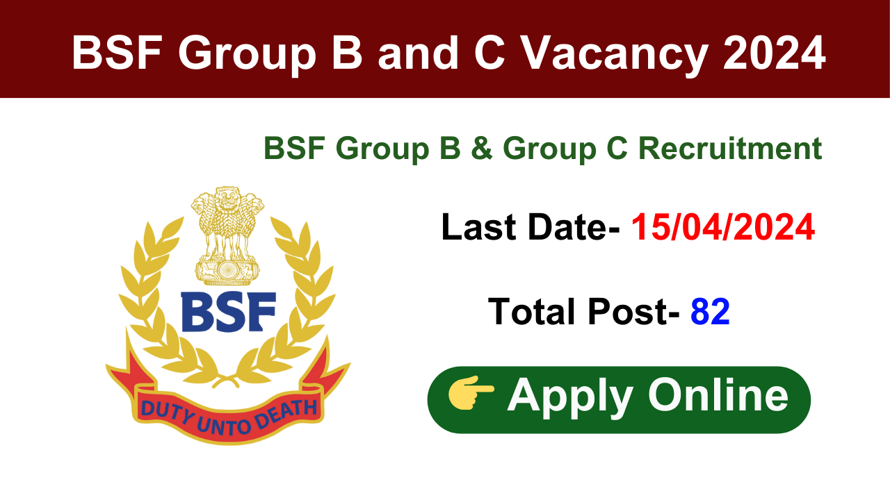 BSF Group B and C Vacancy 2024