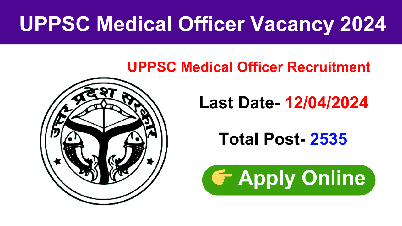 UPPSC Medical Officer Vacancy 2024