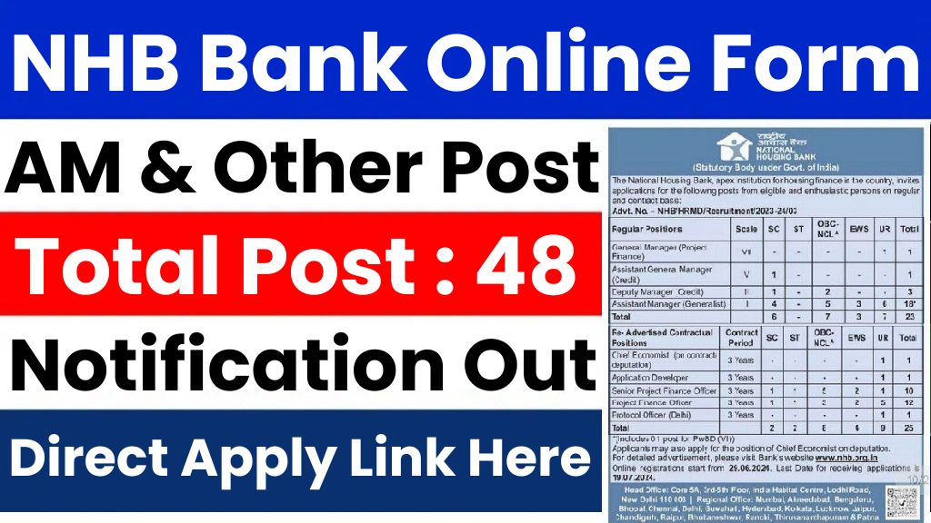 NHB Bank AM & Other Post Online Form 2024