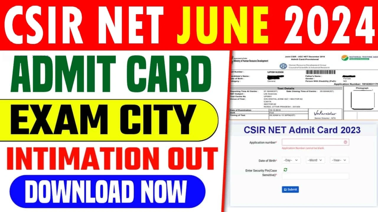 NTA CSIR UGC NET June Admit Card 2024