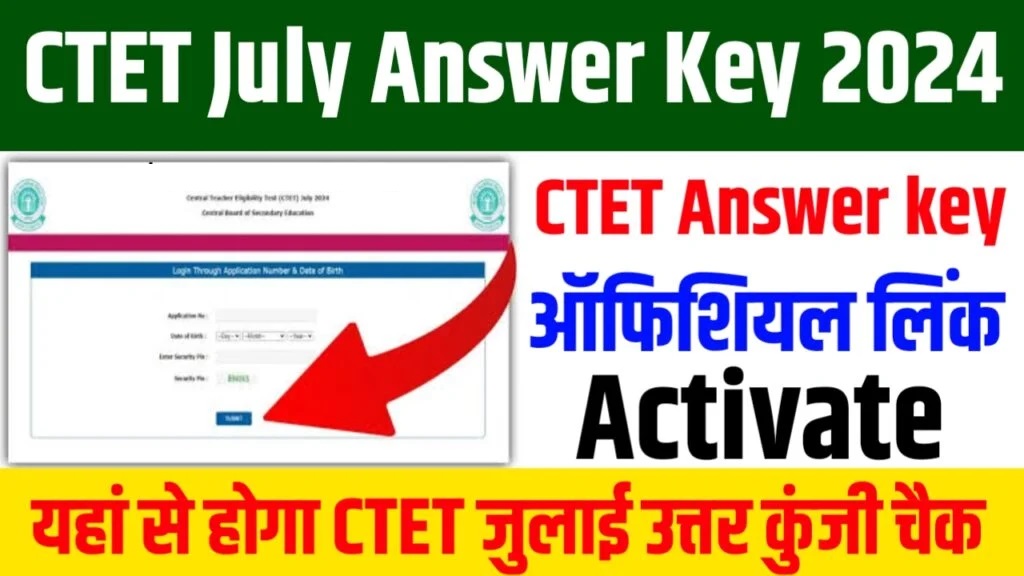 CTET July Answer Key 2024