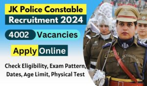 JK Police Constable Online Form 2024