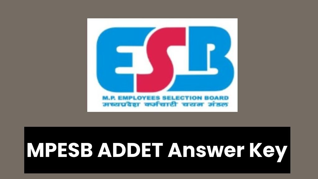MPESB ADDET Answer Key 2024