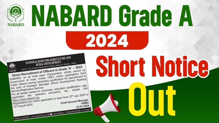 NABARD Grade A Online Form 2024