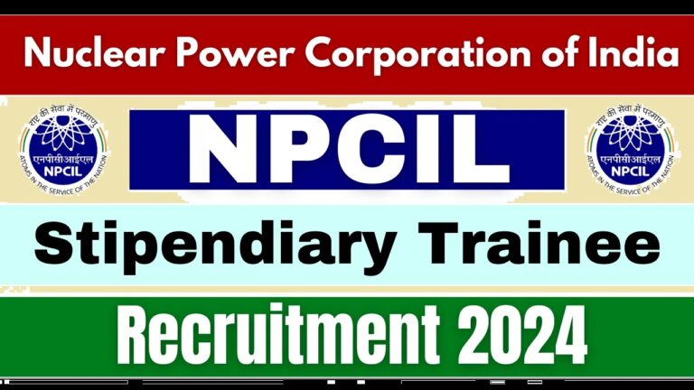 NPCIL Stipendiary Trainees and Other Post Online Form 2024