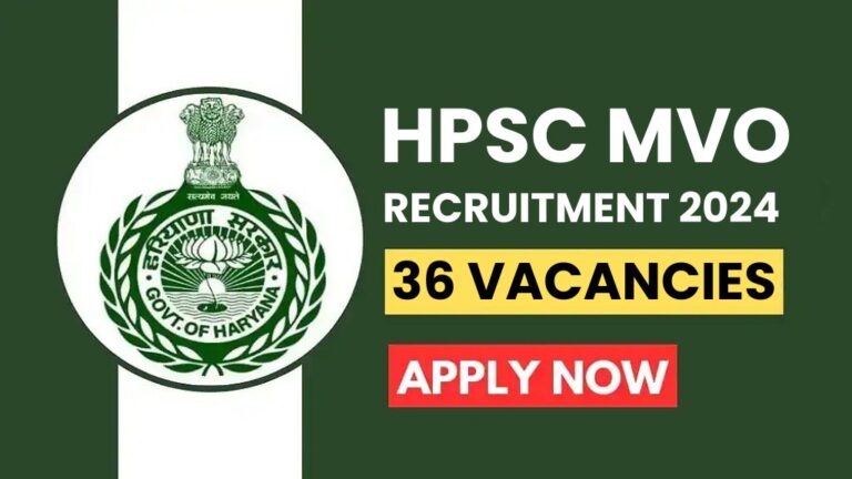 HPSC MVO Recruitment 2024