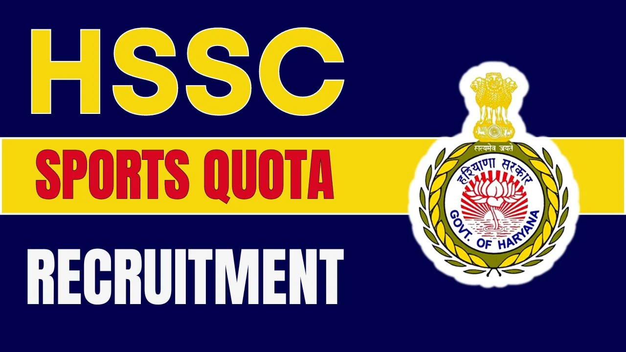 HSSC TGT Phy Edu Sports Quota Online Form 2024