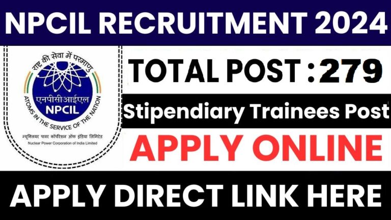 NPCIL Stipendiary Trainee Online Form 2024