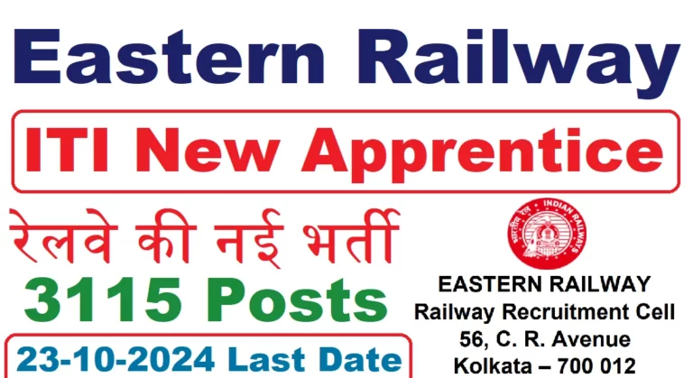 Railway RRC ER Apprentices Online Form 2024 (3115 Post)