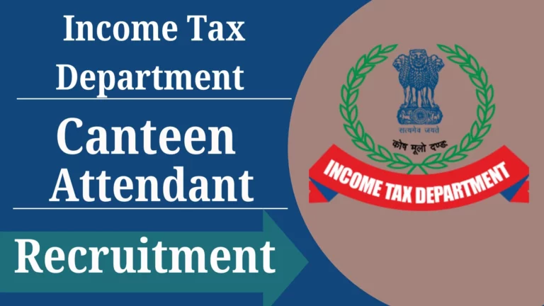 TN Income Tax Canteen Attendant 2024