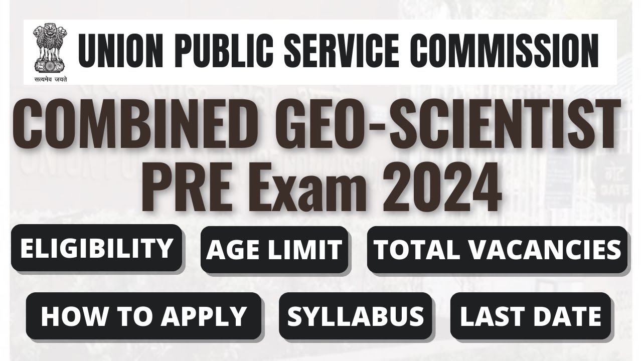 UPSC Geo Scientist Online Form 2025