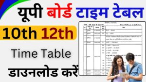 UP Board 10th / 12th Time Table 2025