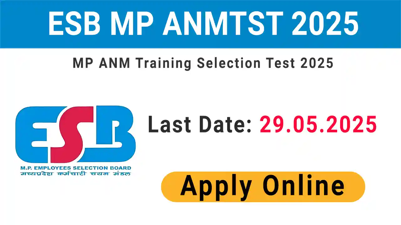 MPESB ANM Selection Test ANMTST Online Form 2025