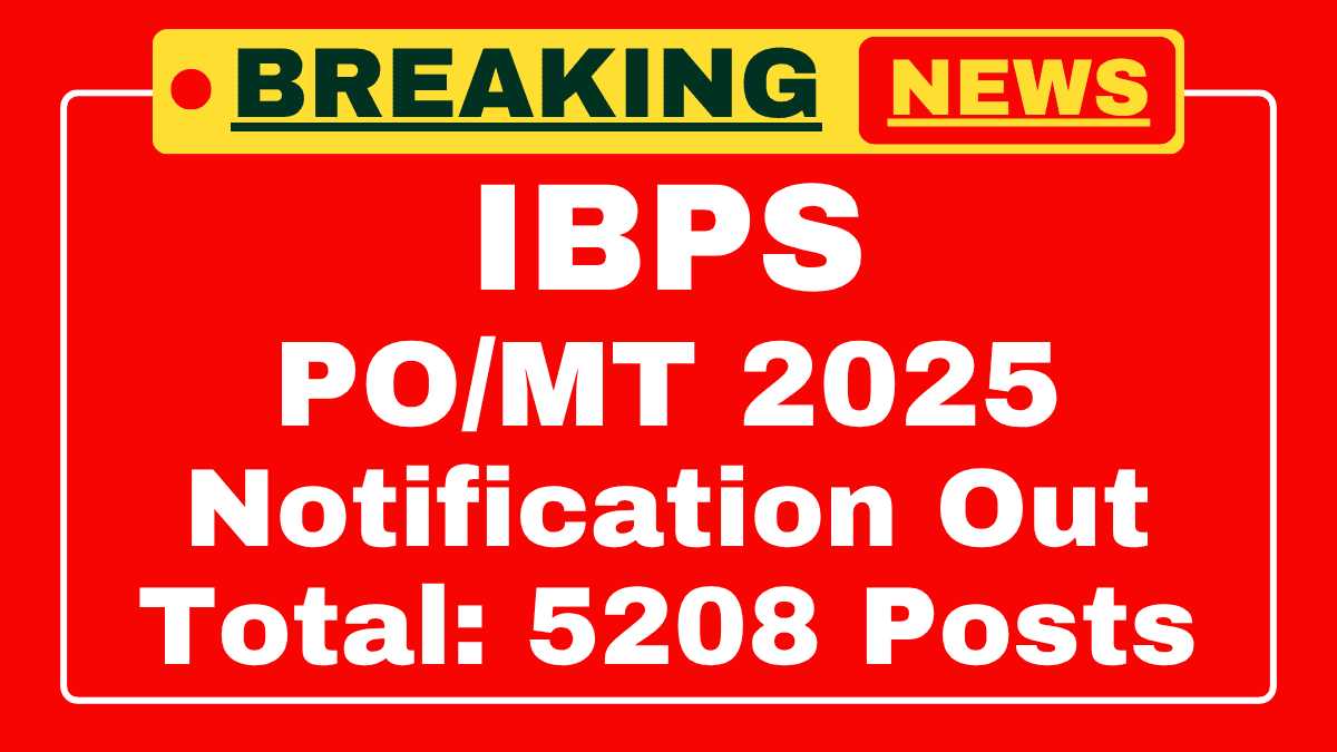 IBPS CRP PO MT 15th Recruitment 2025