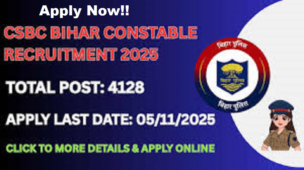 Bihar Police CSBC Constable Online Form 2025